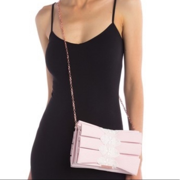 Ted Baker London Handbags - Ted Baker London Box Pleat Bow Evening Bag